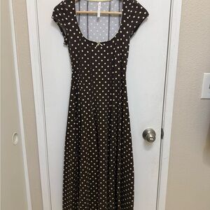 Polka Dot Cap Sleeve Dress